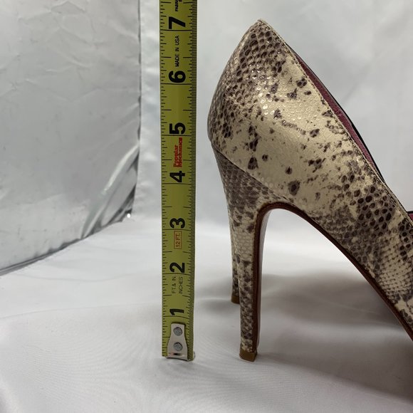 SIBYL VANE Snakeskin Pumps / Python Snake Skin Stiletto Heels Sybil Sz 10 - Picture 11 of 16